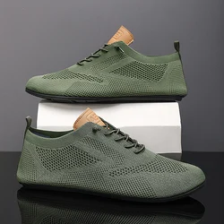 MAEDEF Fashion Summer Men's Shoes High Quality Outdoor Casual Breathable Walking Shoes Lace Up Soft Comfortable Flats Male Shoes