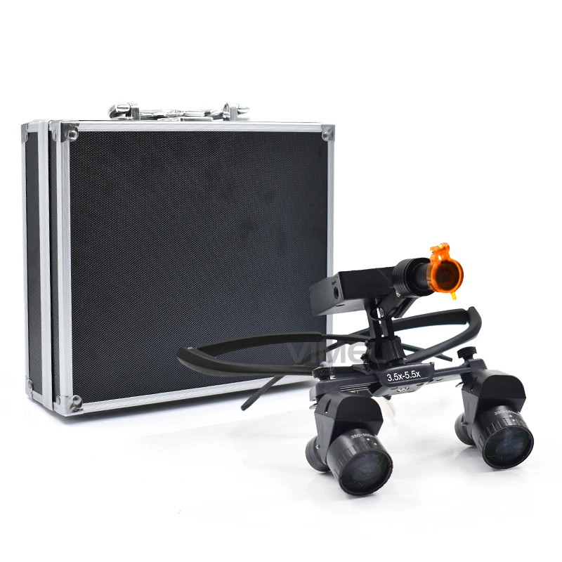 3.5x-5.5x Dental Surgical LED Headlamp variable Magnification Adjust Distance Magnification With 3W/5W LED Wireless Headlight