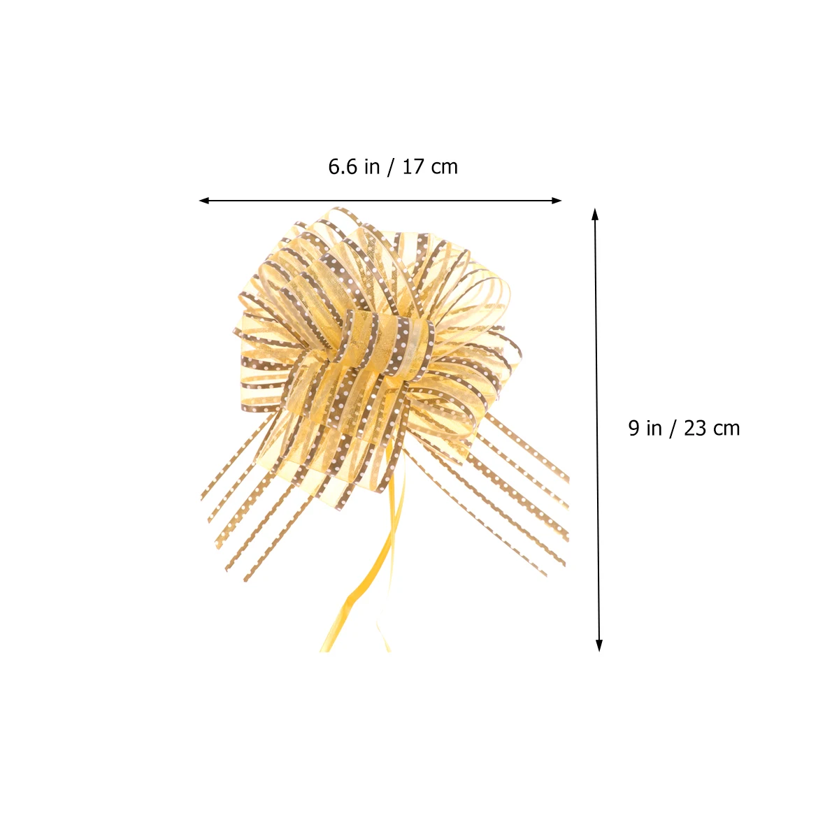 

10 Pcs Yarn Ball Flower Wedding Decor Pull Decorations Ceremony Bow for Party Large Bows Hampers Ribbon Stripe