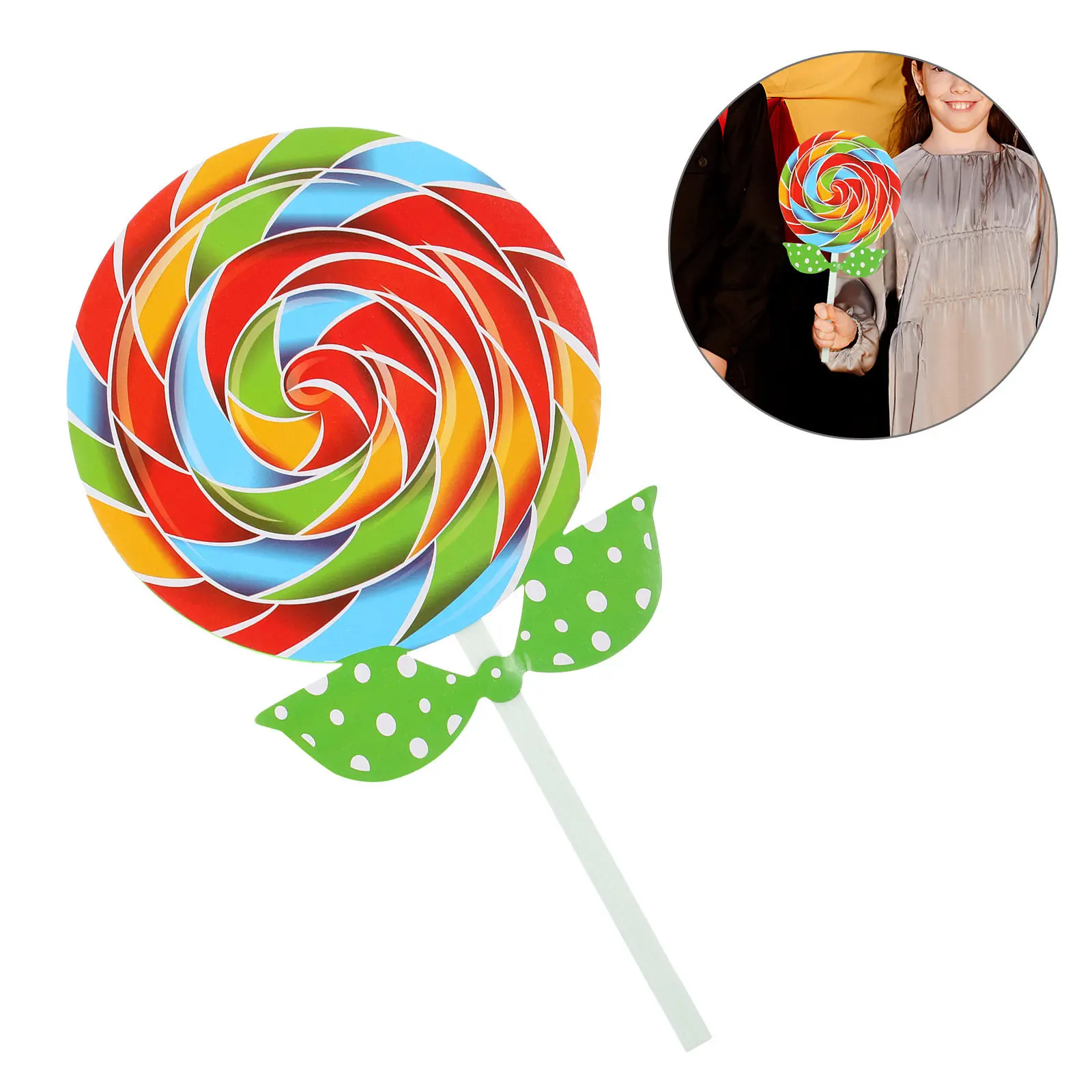 5Pcs Adorable Giant Swirl Lollipop Prop Set Sparkling Lollipop Sticks Realistic Photography Props for Dance Performances