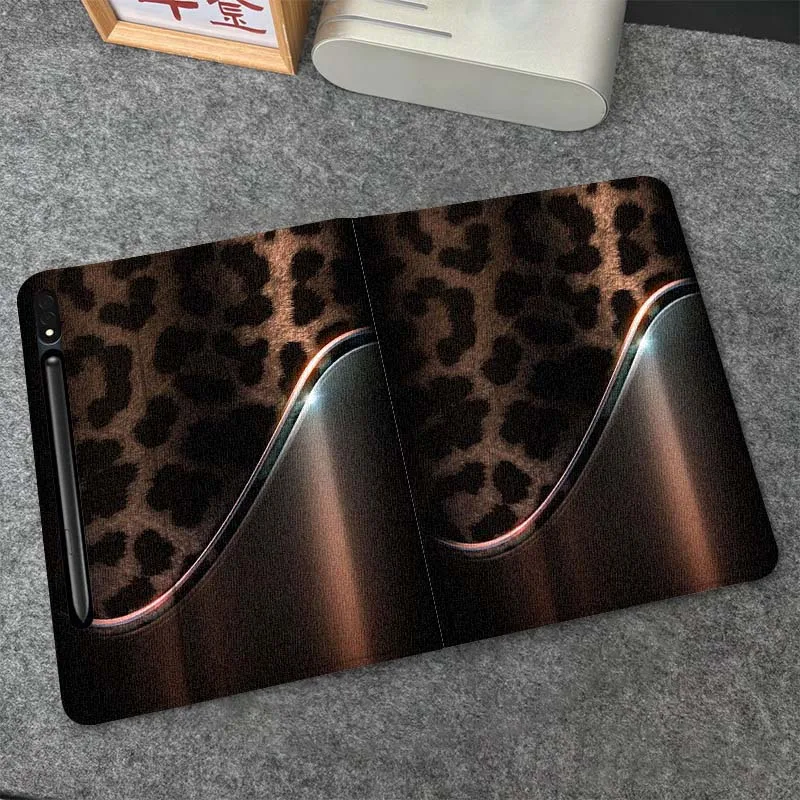 

Cool Leopard Pattern Curve For Samsung Galaxy Tab S6 S7 S8 S9 S10 FE Plus Lite Soft Flexible Support Tablet Case Gift