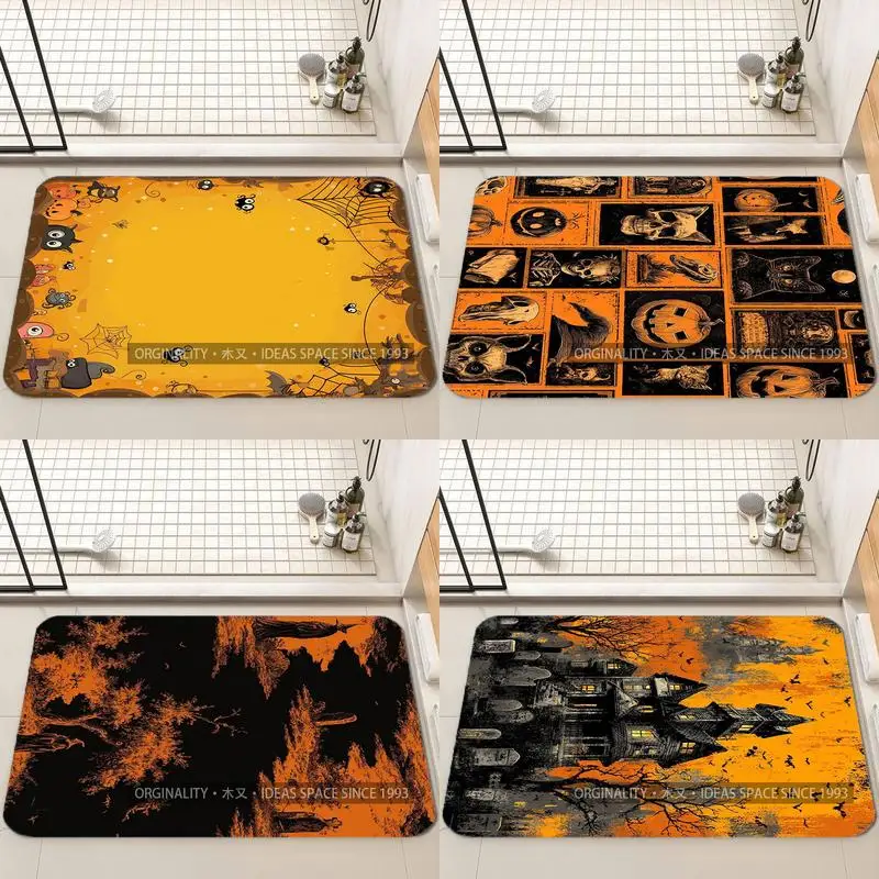 

Cute Halloween Pattern Mat Living Room Decoration Home Sofa Non-Slip Carpet Study Bedroom Tatami Children'S Soft Floor Mat