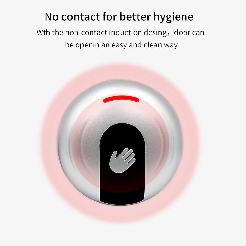 No Touch Infrared Sensor IP68 Waterproof Exit Switch Induction Type Release Exit Button Access Control System DC12V 36V With LED