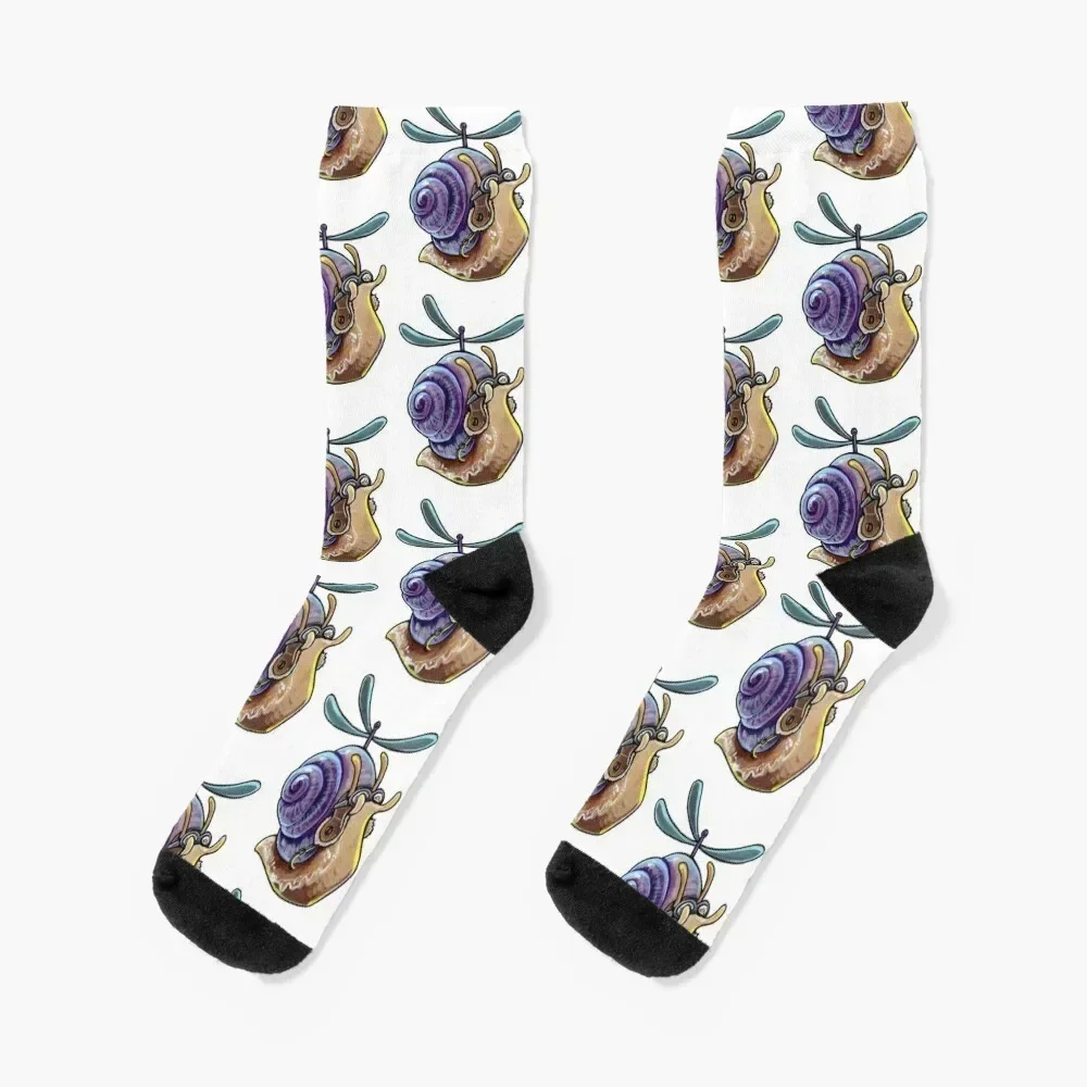 

Flying snail Socks cycling funny sock hiking Stockings compression Mens Socks Women's