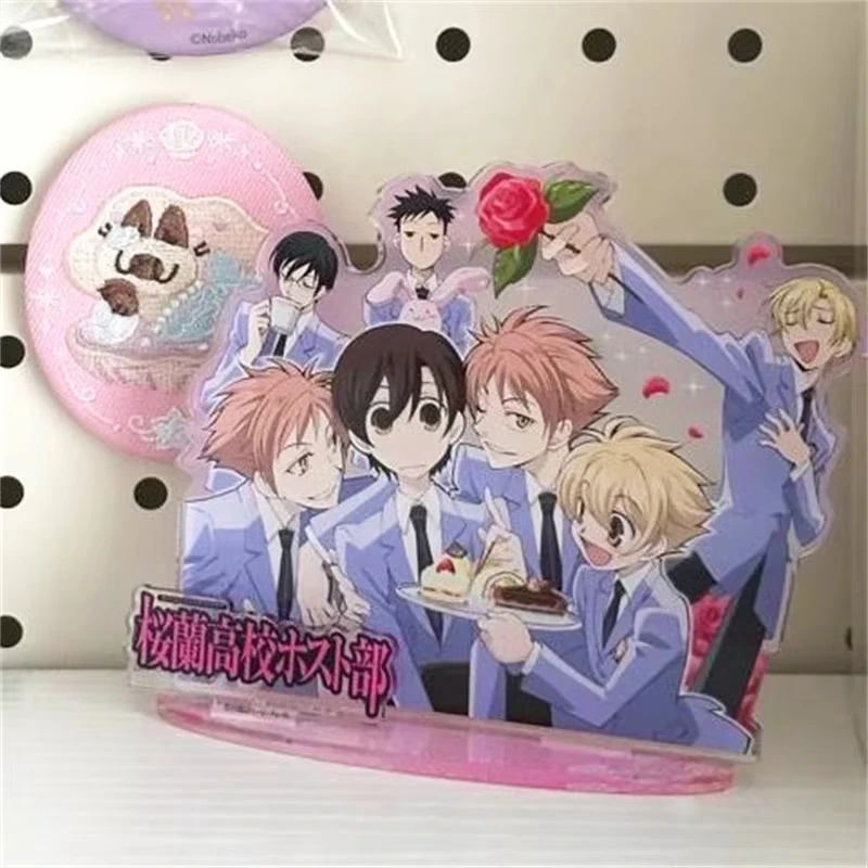 ‌Anime Ouran High School Host Club Fujioka Haruhi Cosplay Standing Plate Acrylic Figure Stand Desktop Decoration Ornament Prop