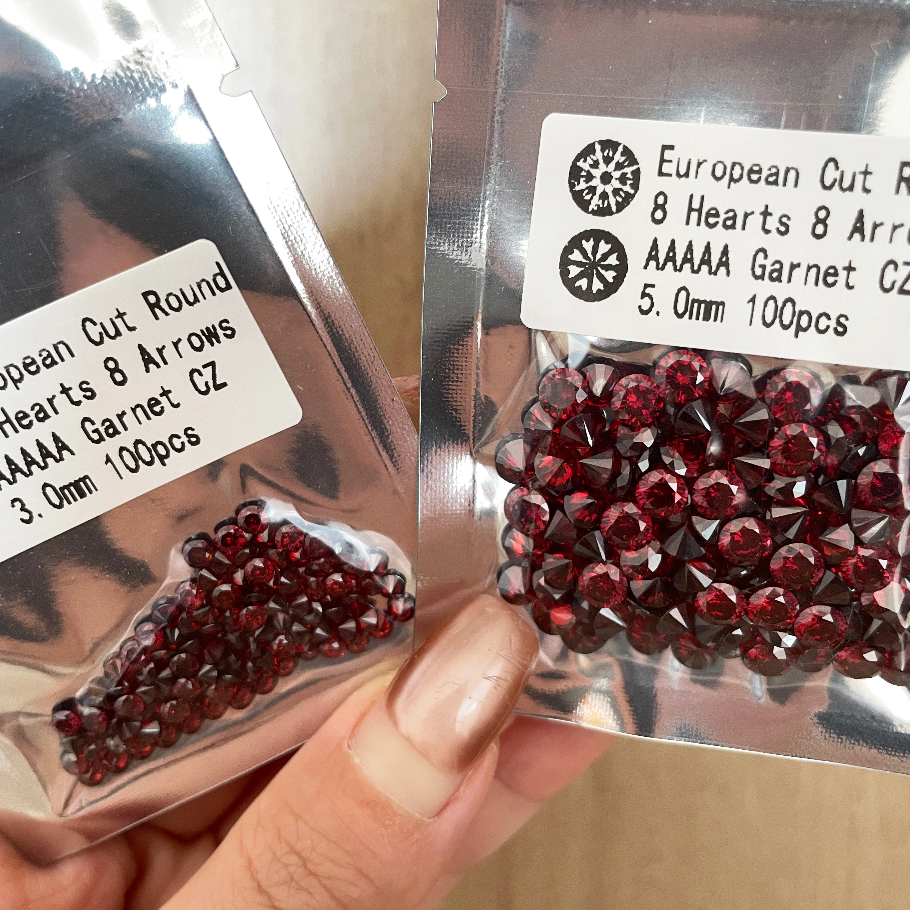 D-Garnet Super High Quality  Round Cubic Zirconia Stone 1.0~12.0mm 10pcs~1000pcs Loose CZ Synthetic Gems For Jewelry DIY Making