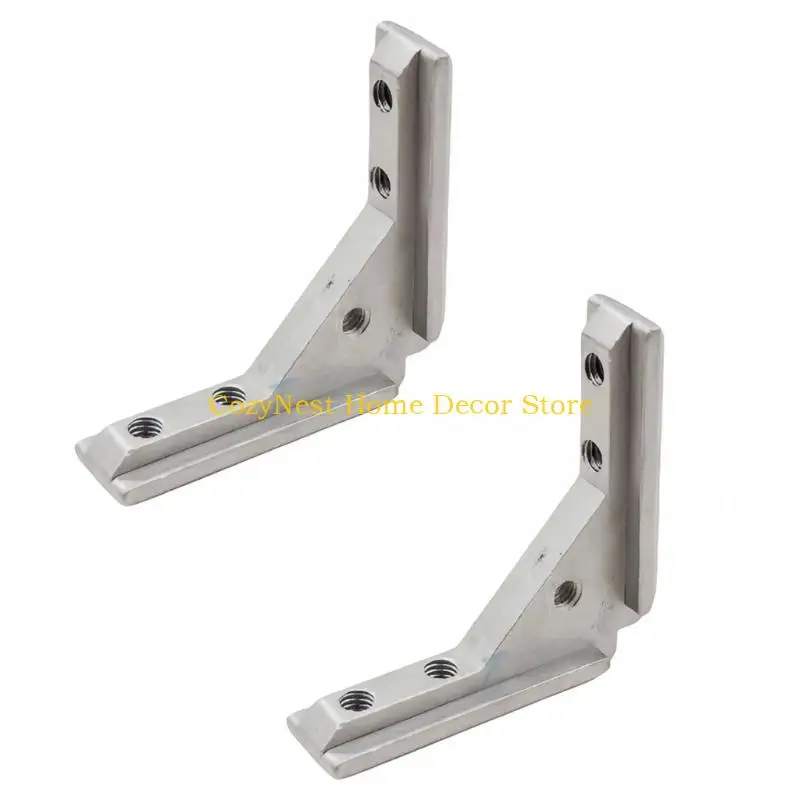92MF Aluminum Alloy Door Frame Fastener Universal Corner Grooves Connector For Cabinet Door Panel Mounting Slot Bracket