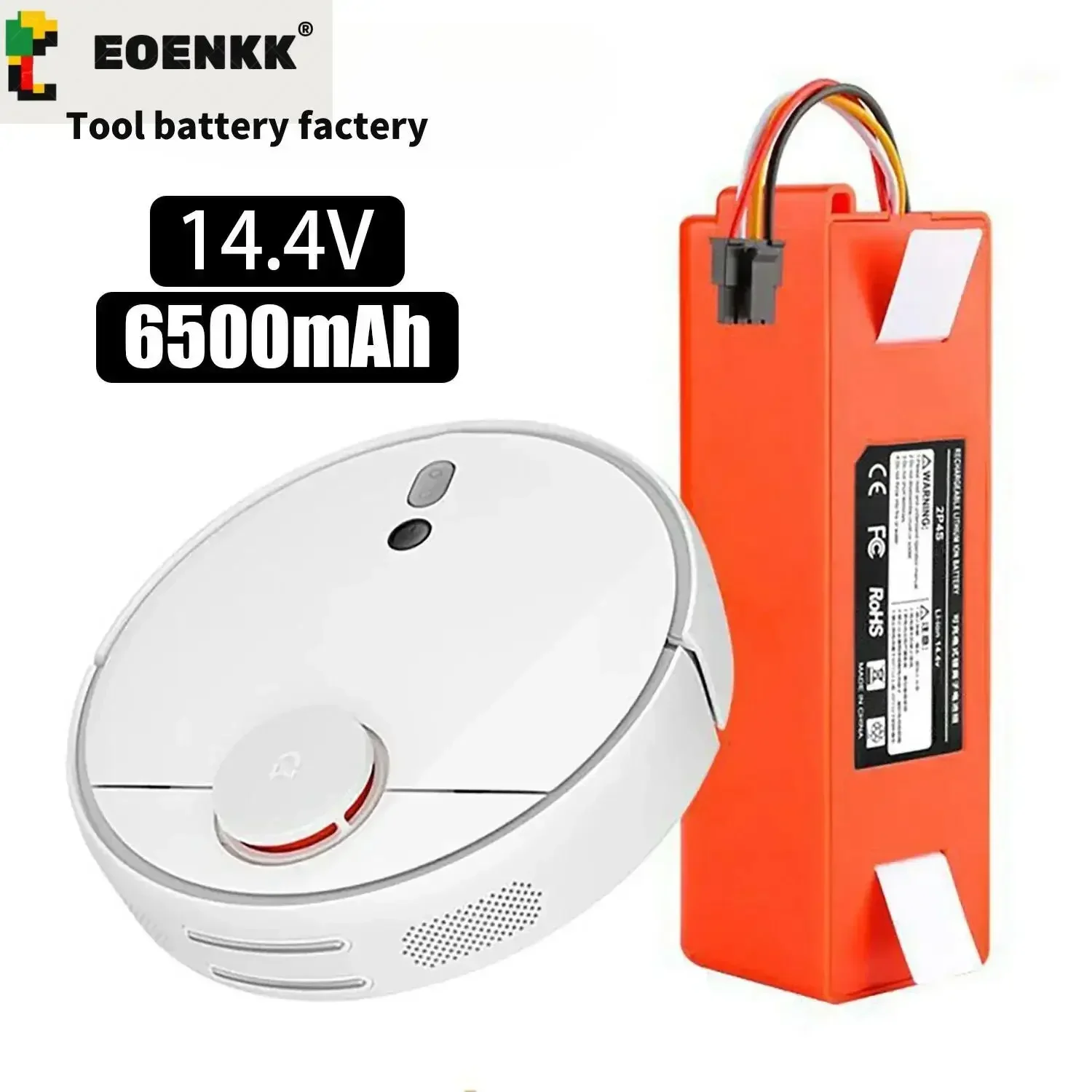 

14.4VXiaomi Robot Vacuum Replacement Battery18650 6500mAh XM-S50 for Xiaomi Robock S55 S60 S65 S50 S51 S5 MAX S6 Xiaomi Robotics