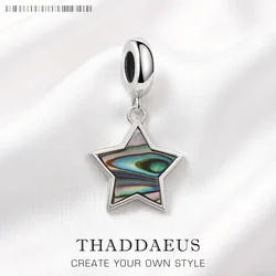 Shell Star Dangle Charm Pendant 925 Sterling Silver Bohemia Gift For Women Men Jewelry