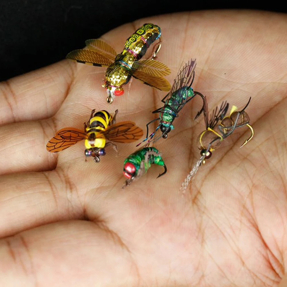 

2Pcs Artificial Insect Fishing Bait Fast Sinking Brass Bead Head Scud Fly Worm Trout Fishing Lure For Altwater Freshwater
