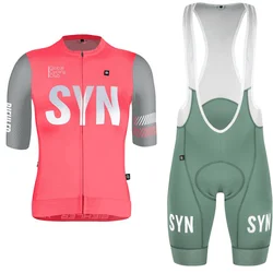 Summer Maillot Short Sleeve Bike Set Women Breathable quick dry Aero Bicycle SYNDICATE Suit Cycling Jersey and Bib Shorts