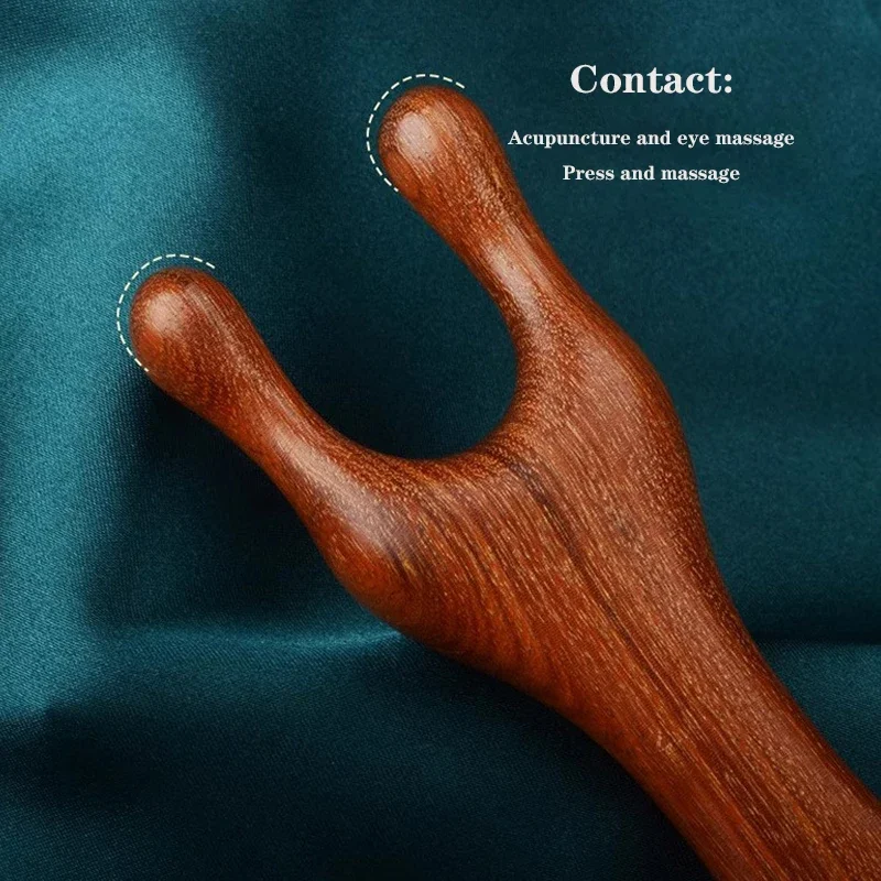Head Body Massager Neck Health Care Massage Tool Meridian Scalp Five-claw Sandalwood Frog Massage Acupoint Nose Scraper