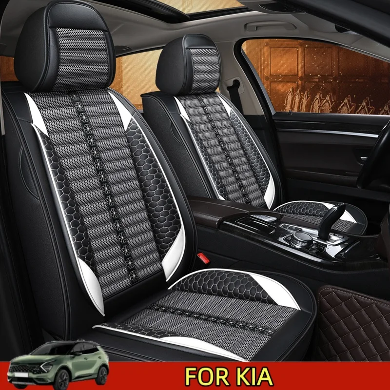 

Чехол на автомобильное сиденье для KIA, высококачественный чехол на сиденье из искусственной кожи и льна, мягкий, с полной оберткой, водонепроницаемый и износостойкий