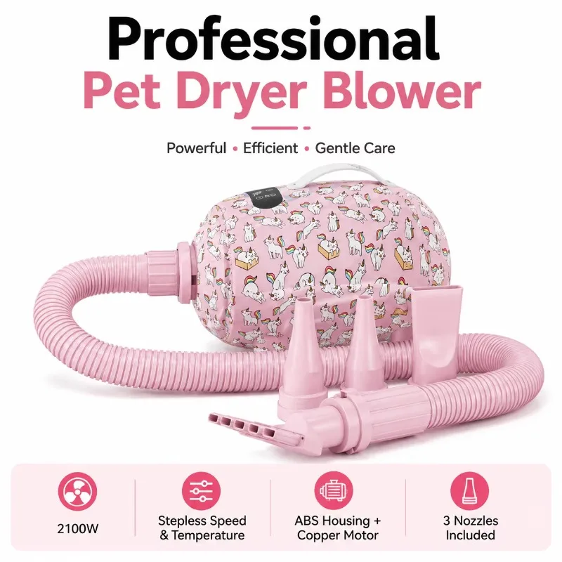 pet blower Portable 2100W Anion Water Blower Machine for Dogs and Cats LED Precise Variable Speed Healthy Drying Station