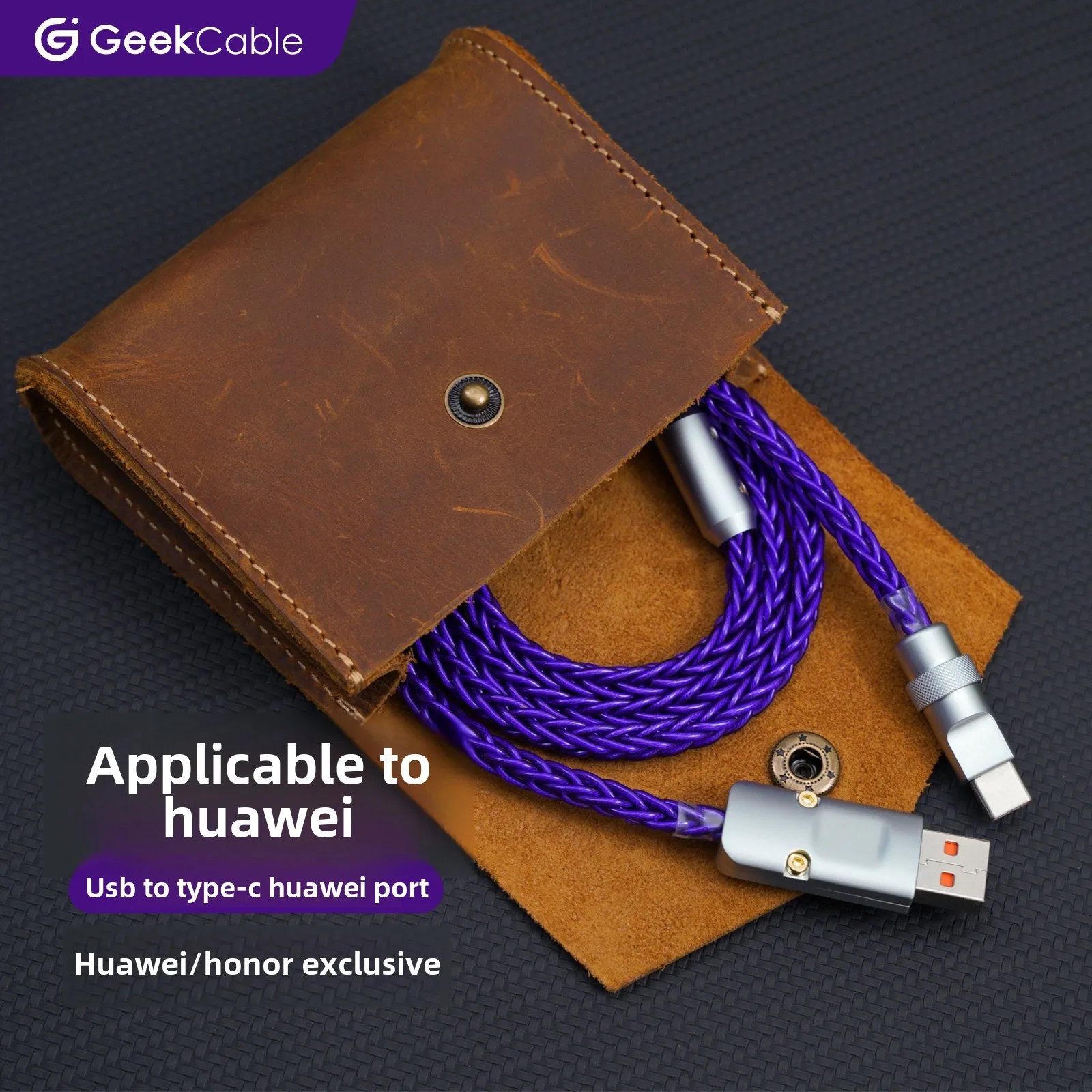 GeekBable Handcrafted 6A Android Single Crystal Copper Super Fast Charging Data Cable for Huawei Honor 88W