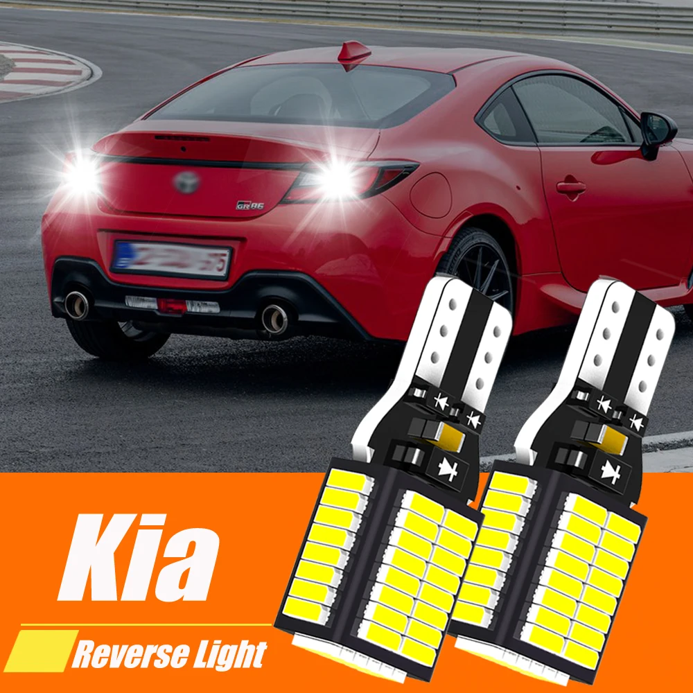 2x LED احتياطية ضوء لمبة عكس مصباح W16W T15 921 Canbus لكيا ريو 4 سيدونا سيلتوس سورينتو سول 1 2 3 سبورتاج ستينغر ستونيك