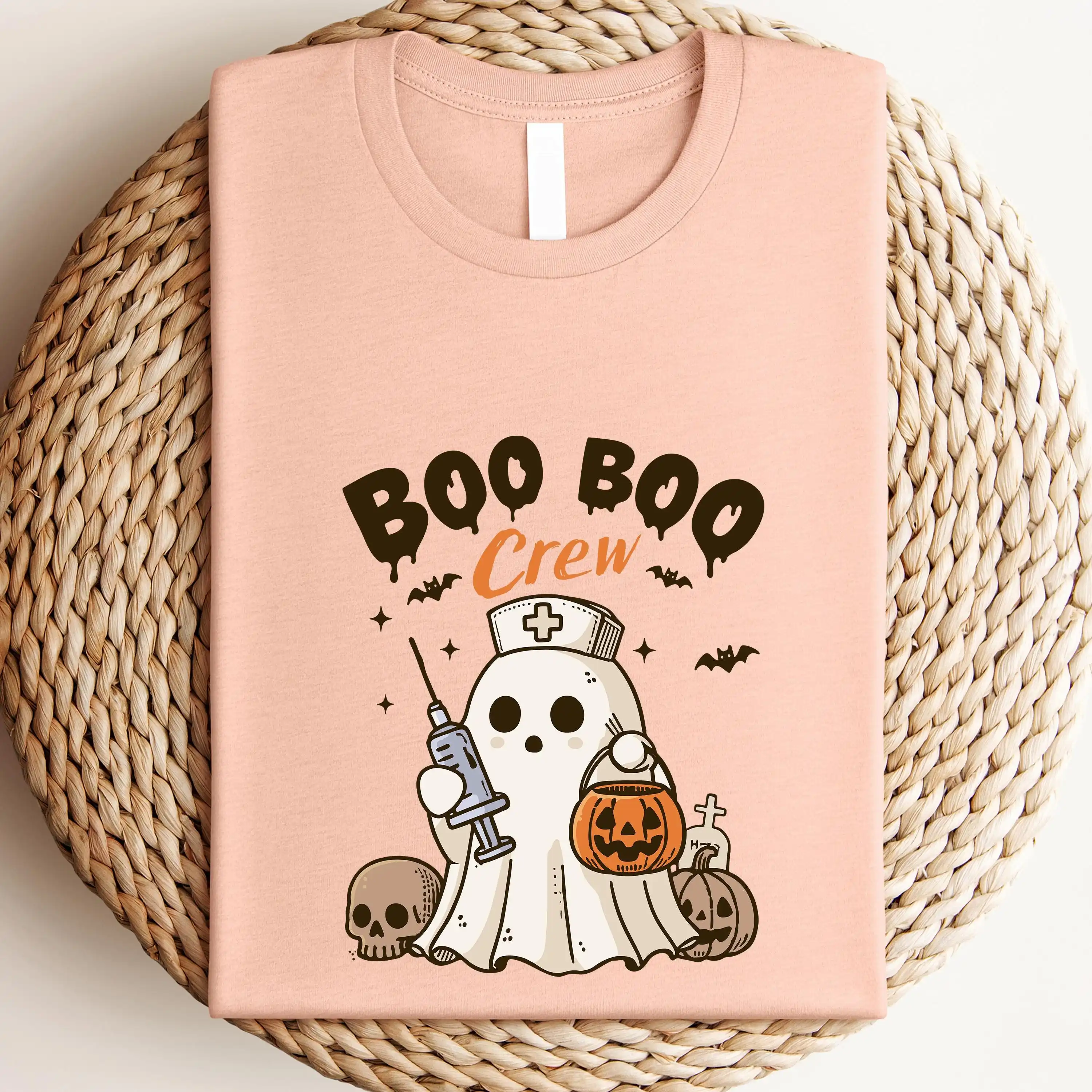 

Halloween Nurse T Shirt Boo Crew Sweat For Rn Pumpkin Oncology