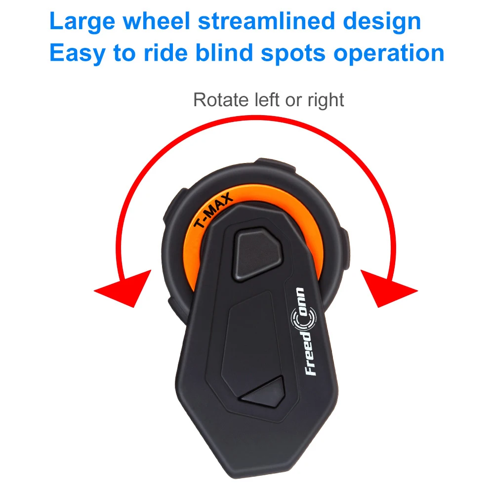 Freedconn 1pc T-MAX FM radio 6 riders bluetooth intercom helmet headset 1500m waterproof bluetooth interphone