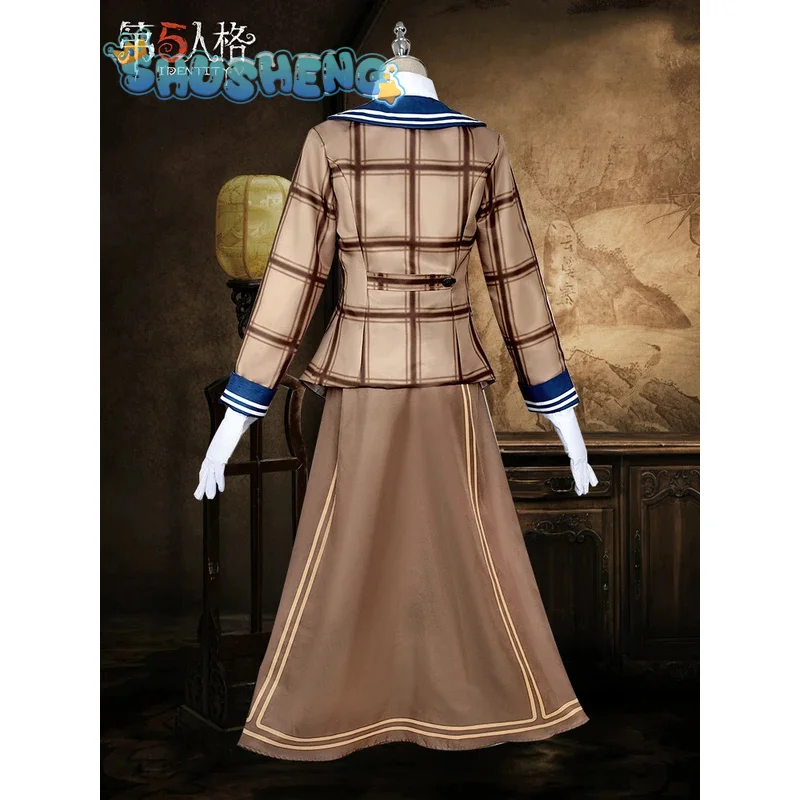 Game Identity V Alice Deross Reporter Cosplay Costume Party Christmas plaid sailor uniform dress accessories props girl new set