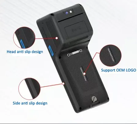 X8 محمول POS PDA مع طابعة فواتير/ملصقات مقاس 2 بوصة لبطارية العمل الطويلة للأعمال الخارجية