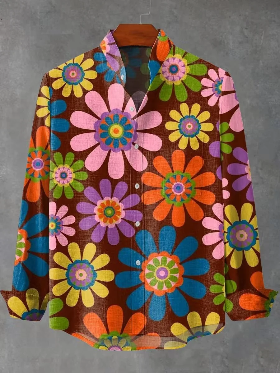 2026 New Men's Hawaiian Shirt, Men's 3D Printed Short-Sleeve Shirt, Beach Vacation Linen Shirt