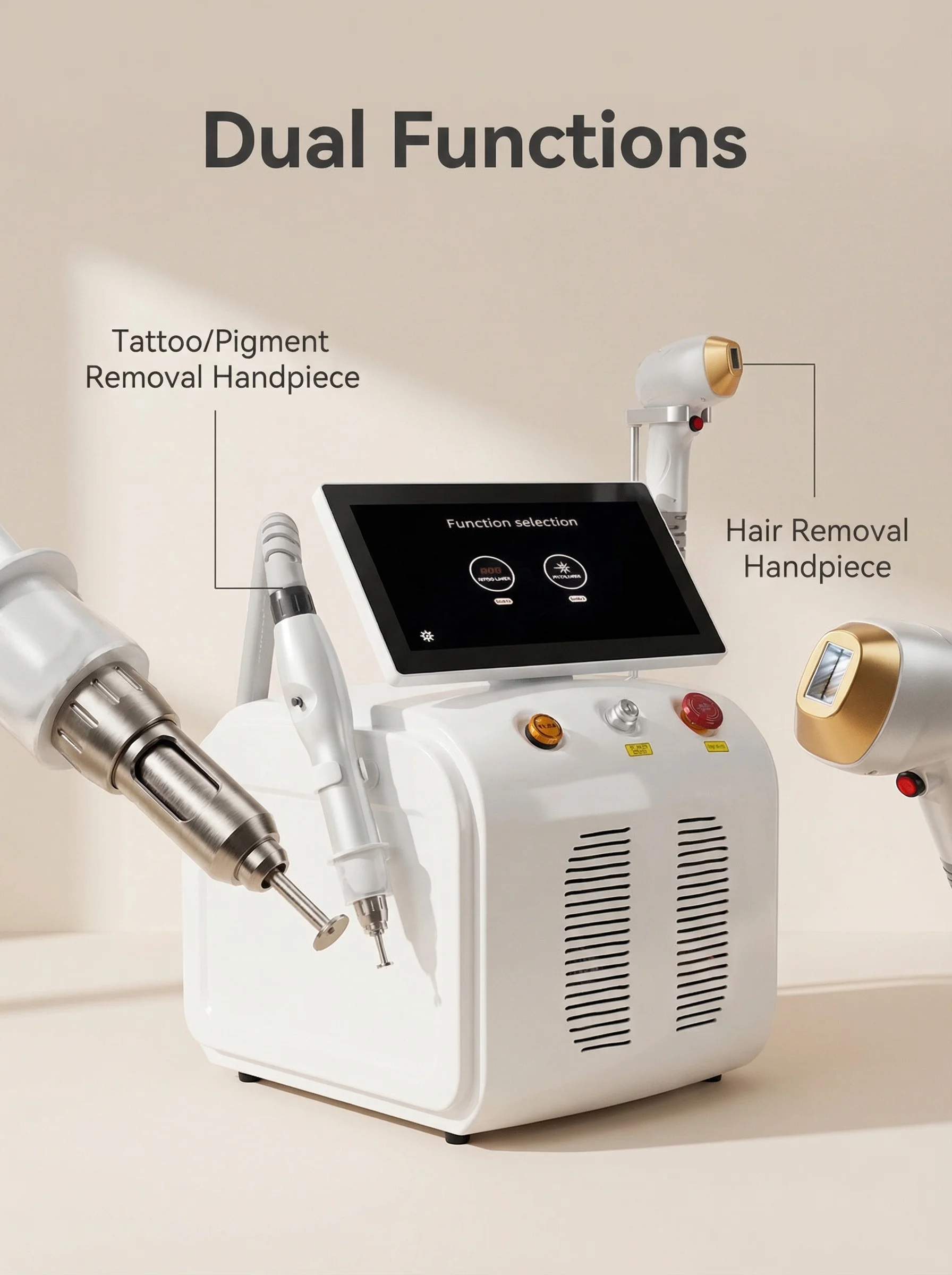 

4000W Diode Laser And Picosecond Laser 2-in-1 Hair Removal Tattoo Removal Machine 755nm/808nm/1064nm for Beauty Salons