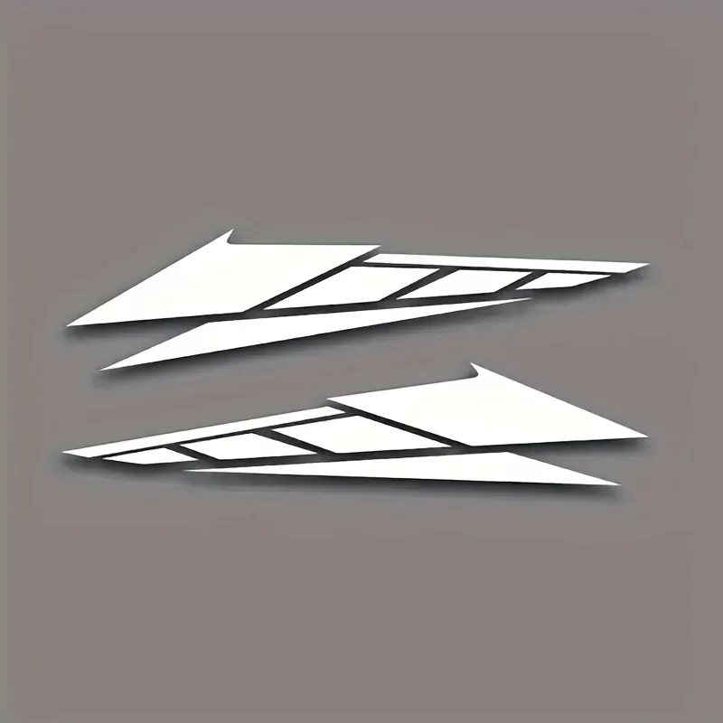 2 PÇS/SET Sporty Speed Stripe Auto Moto Adesivo, Decalque de Design Dinâmico para Carro Motocicleta, Acessório de Personalização Exterior