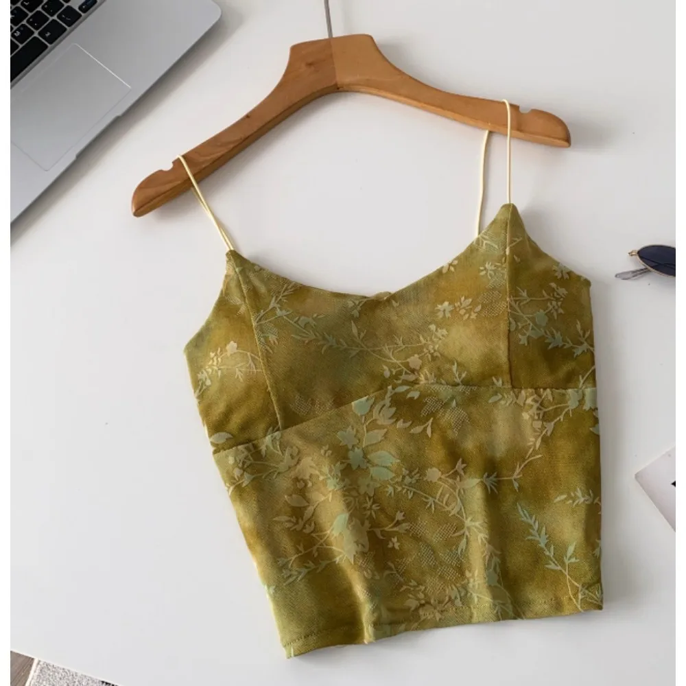 

Elegant Sexy print Fashion Tank Top Off Shoulder Birthday Party Club Crop Top autumn Women Clothing