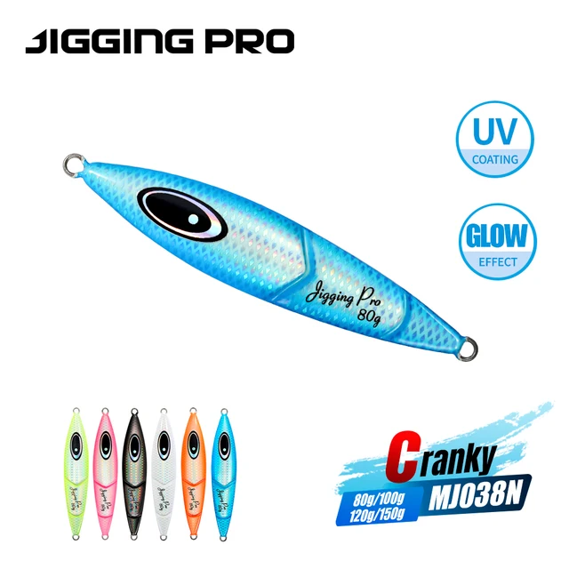 PRZYNĘTY DO JIGGOWANIA PRO 80g 100g 120g 150g Cranky Slow Jigging Lure Przynęty do połowów morskich Slow Jigs Metalowe jiggi Przynęty do połowów morskich