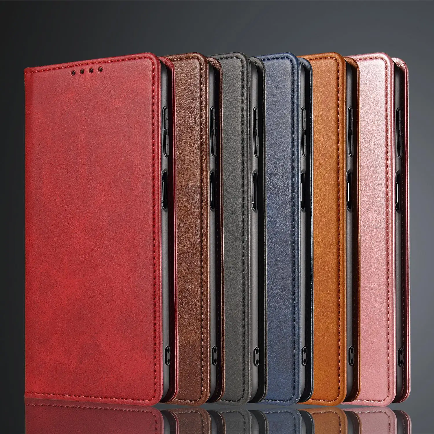 Leather Case for OPPO Find X3 lite Flip Case Card Holder Holster Magnetic Attraction Cover Case Wallet Case Fundas Coque