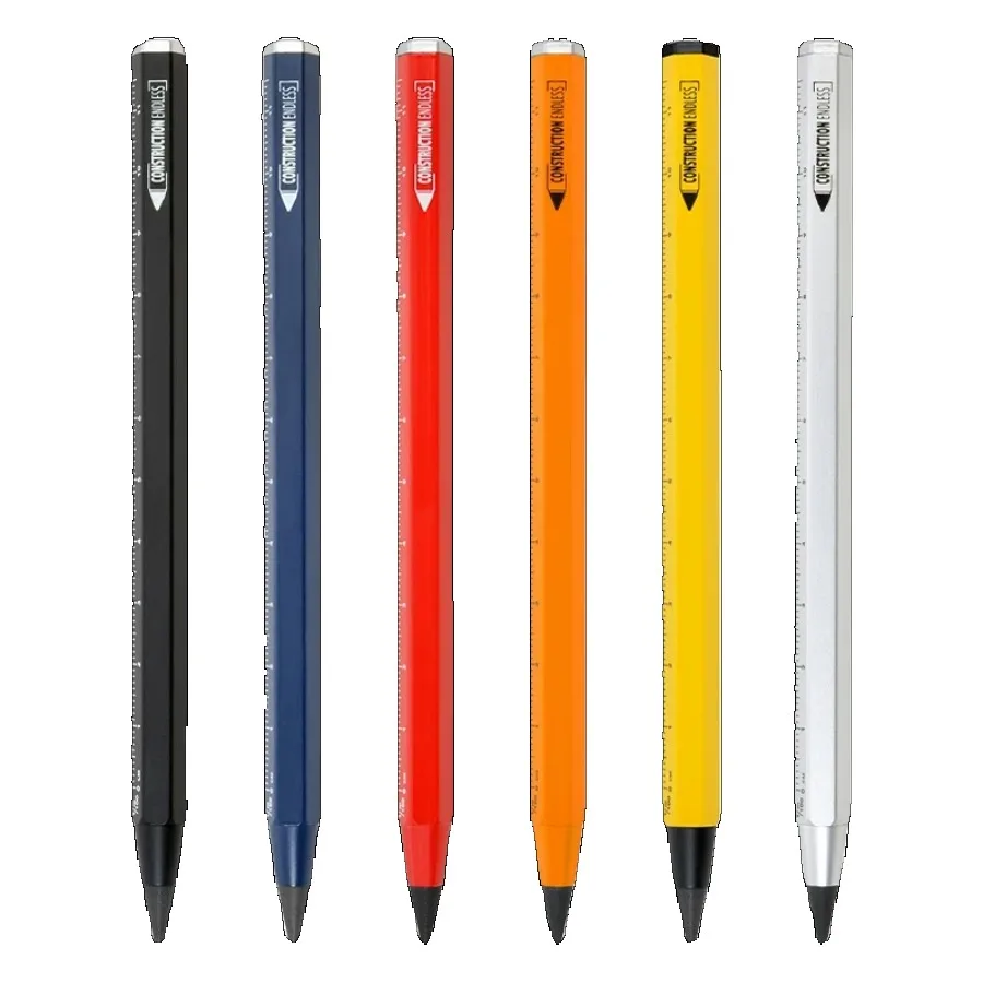 For TROIKA Eternity Mechanical Pencil Metal Body Replaceable Leads Ruler Included Premium Writing Instrument
