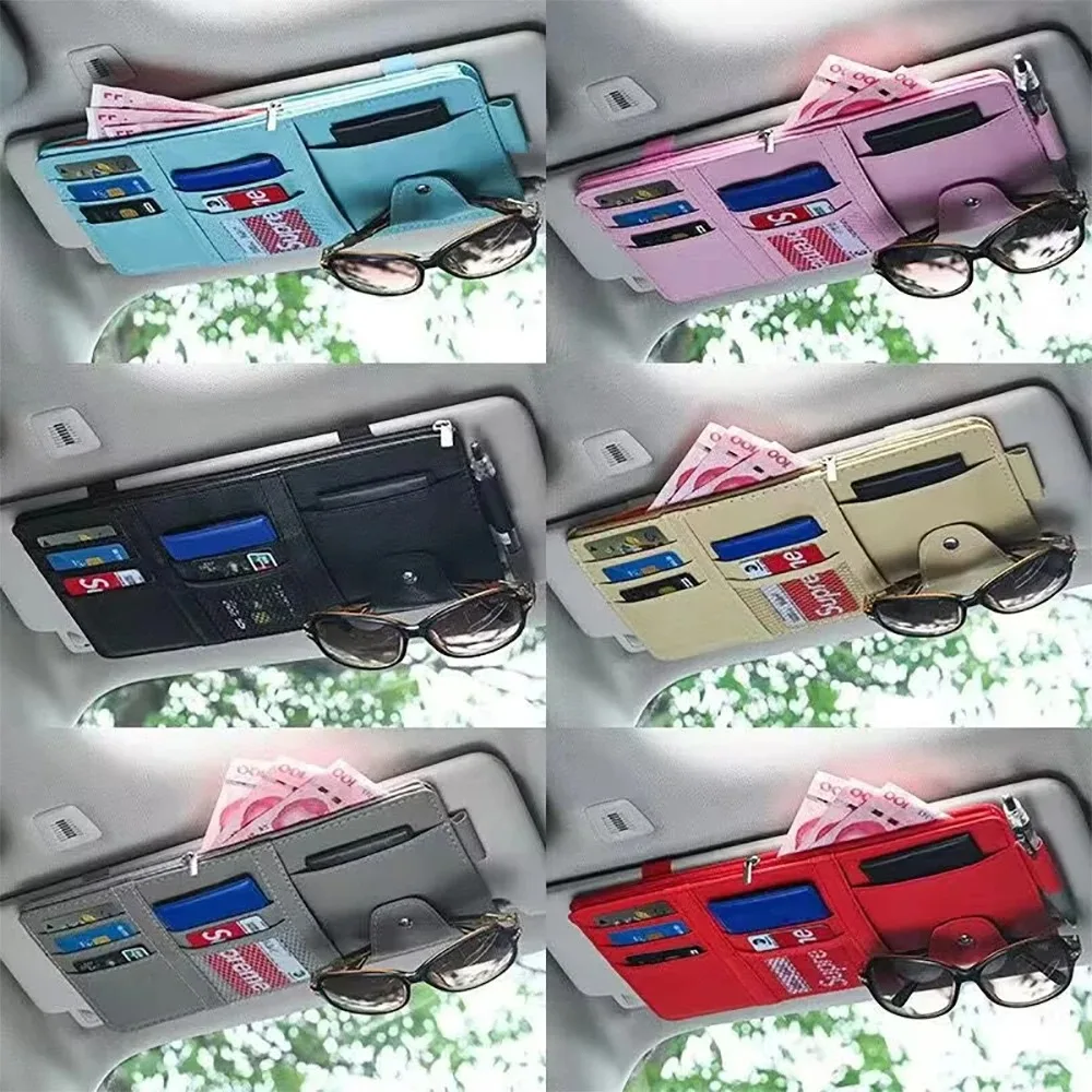 Caja de almacenamiento para visera en forma de coche, bolsa de almacenamiento para visera de coche, caja de almacenamiento para visera de coche, almacenamiento con tarjetero con cremallera