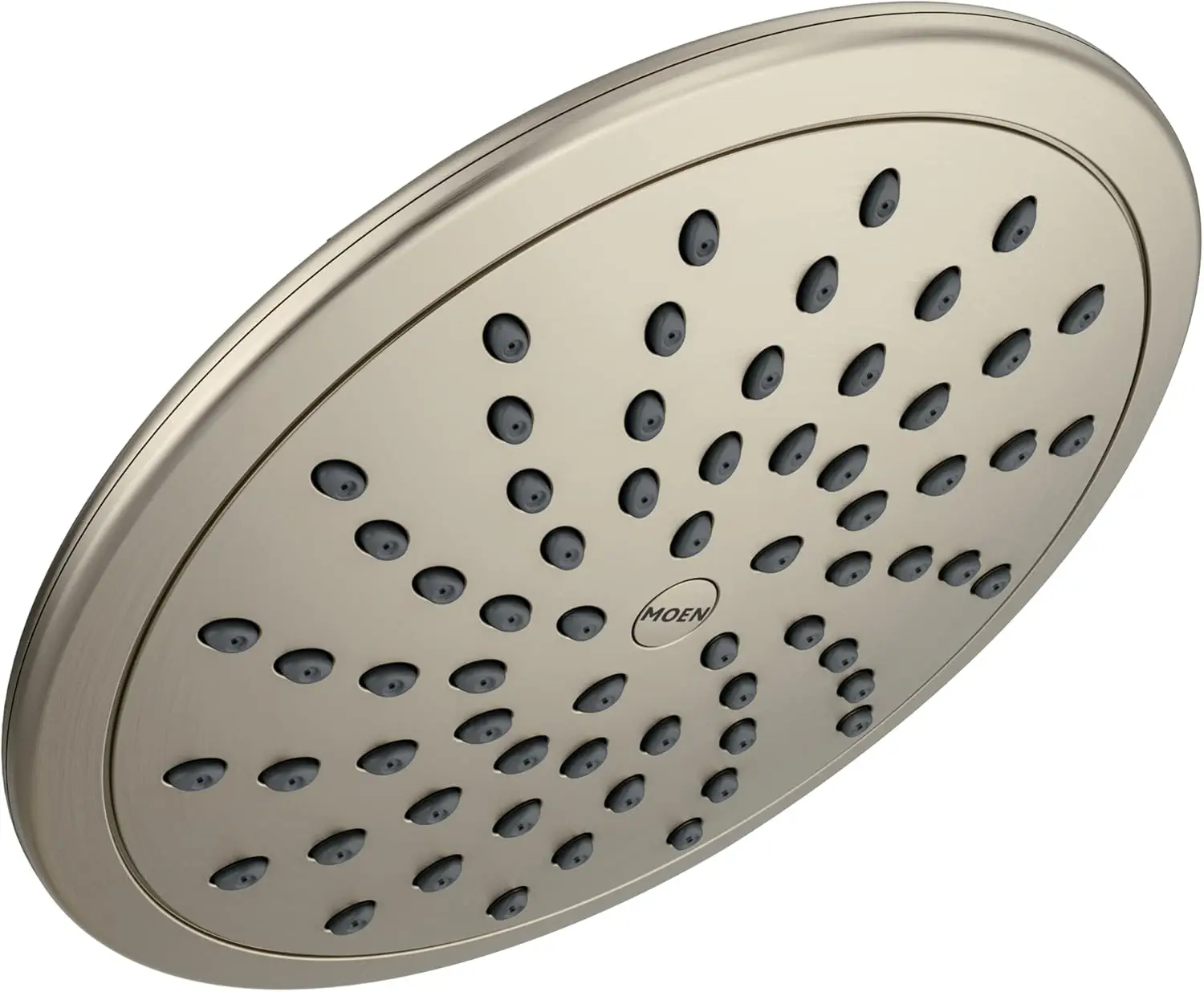 

8-Inch Fixed Single Function Round Wide Rainshower Showerhead, 2.5 GPM, Brushed Nickel Finish