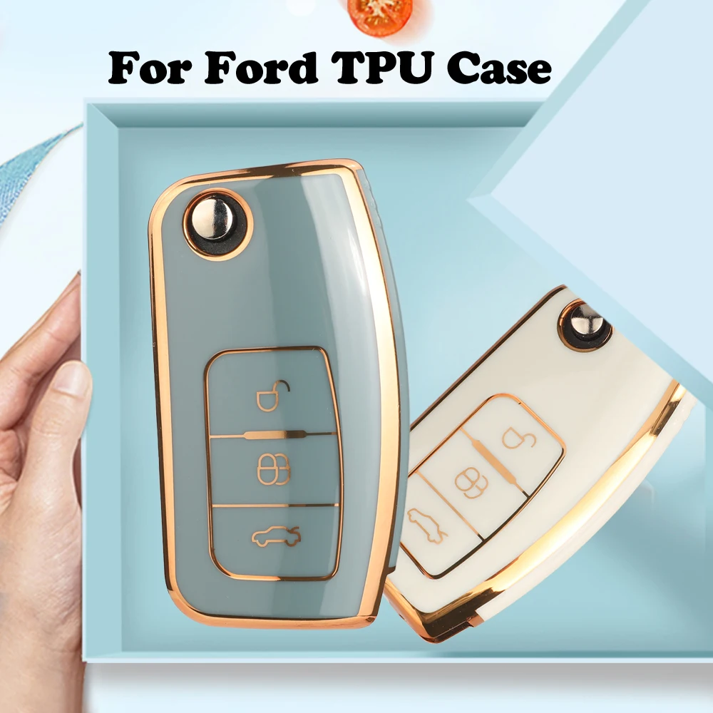 

Jingyuqin 3BTN мягкий защитный чехол из ТПУ для дистанционного ключа автомобиля для Ford Fiesta Focus 2 Ecosport Kugua Falcon Escape C-Max, аксессуары