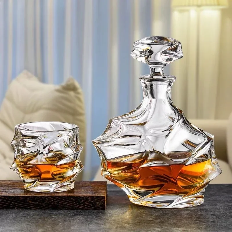 Imported crystal glass, sea Muse foreign wine cup, spirit whiskey flat-bottomed wine glass, luxury