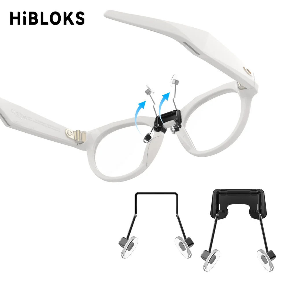 HIBloks Eyeglass Nose Pads For Oakley Meta HSTN Smart Glasses Accessories Soft Silicone Anti Slip Clip-on Glasses Nose Holder