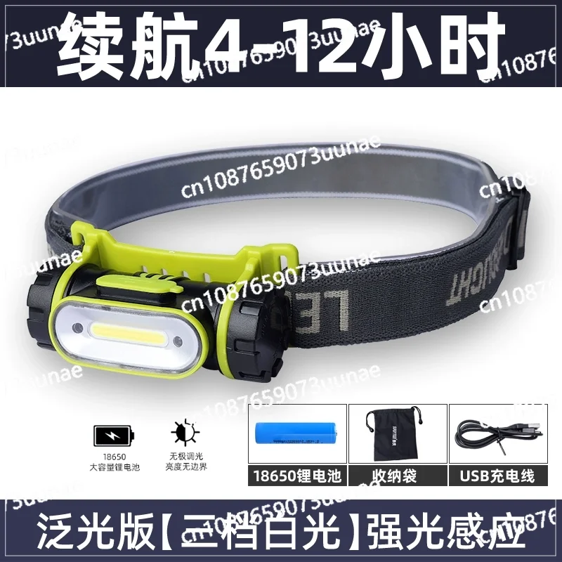 

Charging Induction Head Mounted Super Bright Light Battery with Battery Life, Lithium Battery, Night Fishing, Fishing Floodlight