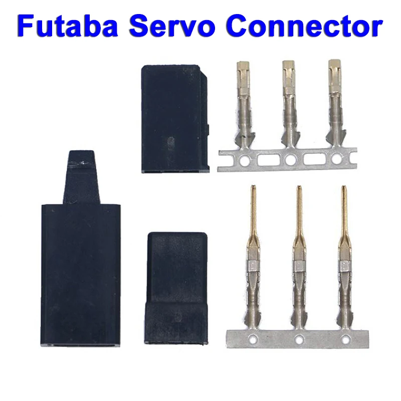 10pairs/lot Futaba Servo Receiver Connector Plug with Lock and Male Female Gold Plated terminals Crimp Pin Kit for RC battery