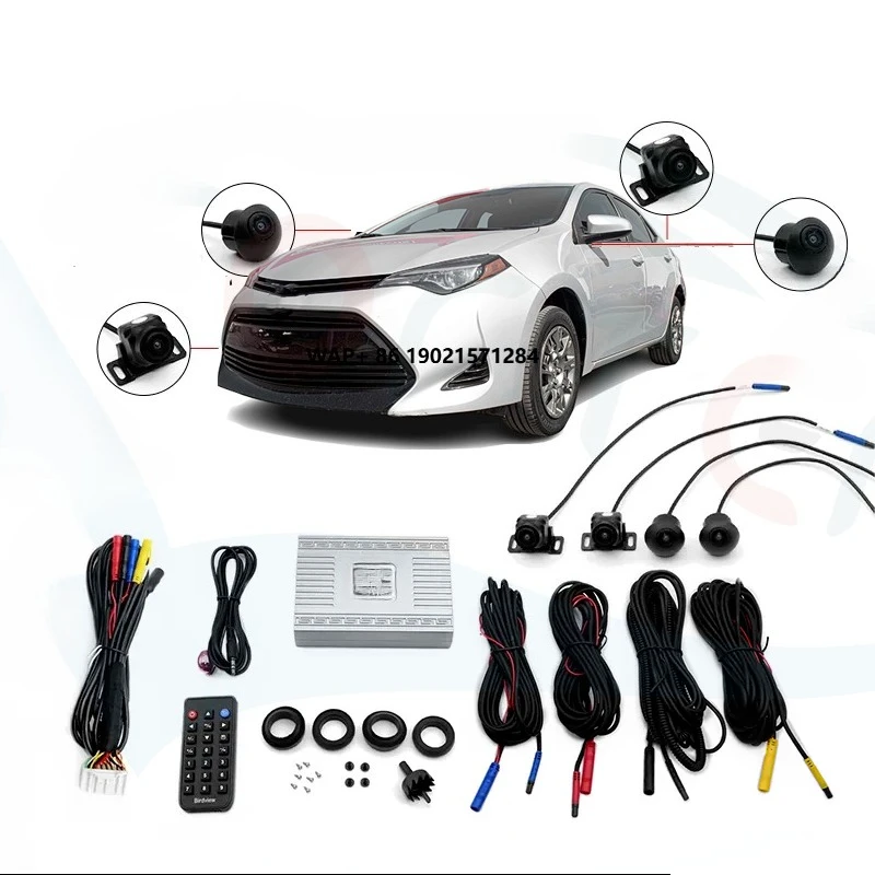 

HD 360 Degree Panoramic Car Reverse Aid AHD Backup Bird View Surround Blind Spot Parking System for