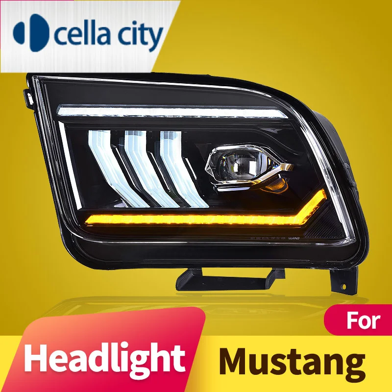 

Suitable for Ford Mustang headlight assembly 2005-2009 modified daytime running lights streamer turn lights LED headlights