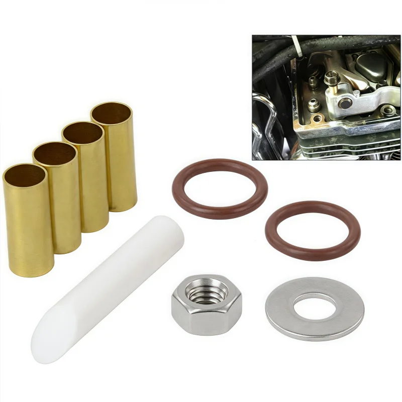 PinXin For Harley Davidson Twin Cam Engine Motorcycle Rocker Locker Kit Arm Lockers End Shaft Assembly Ticking Noise Kit Fits