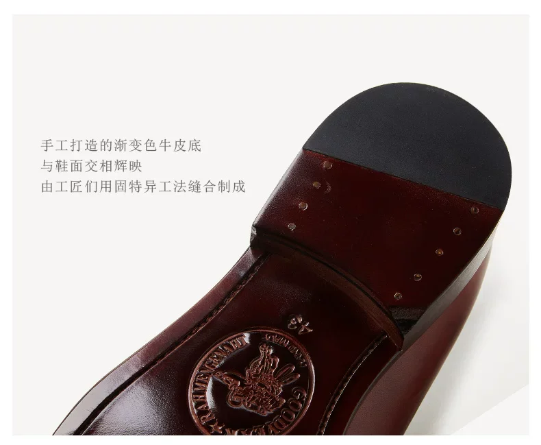 cow skin men dress shoes male formal shoes