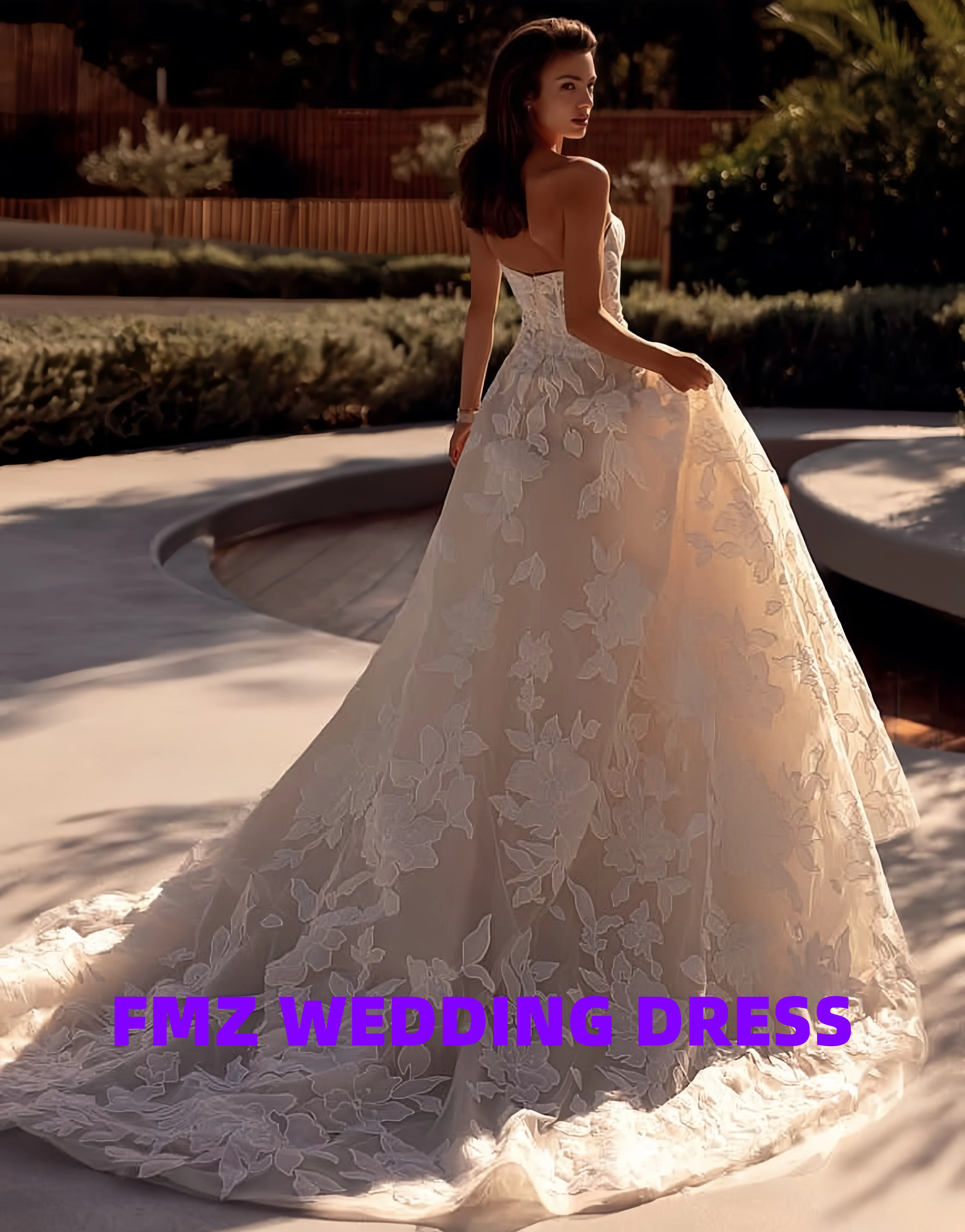 Customized Sweet collar detachable puffed sleeves A-LINE magnificent wedding dress vestidos de novia robe de mariee