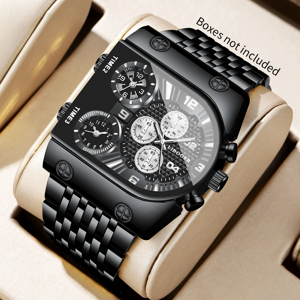 Luxury Multi Time Square Men Q - Luxury Watch Organizer For Men recension och pris