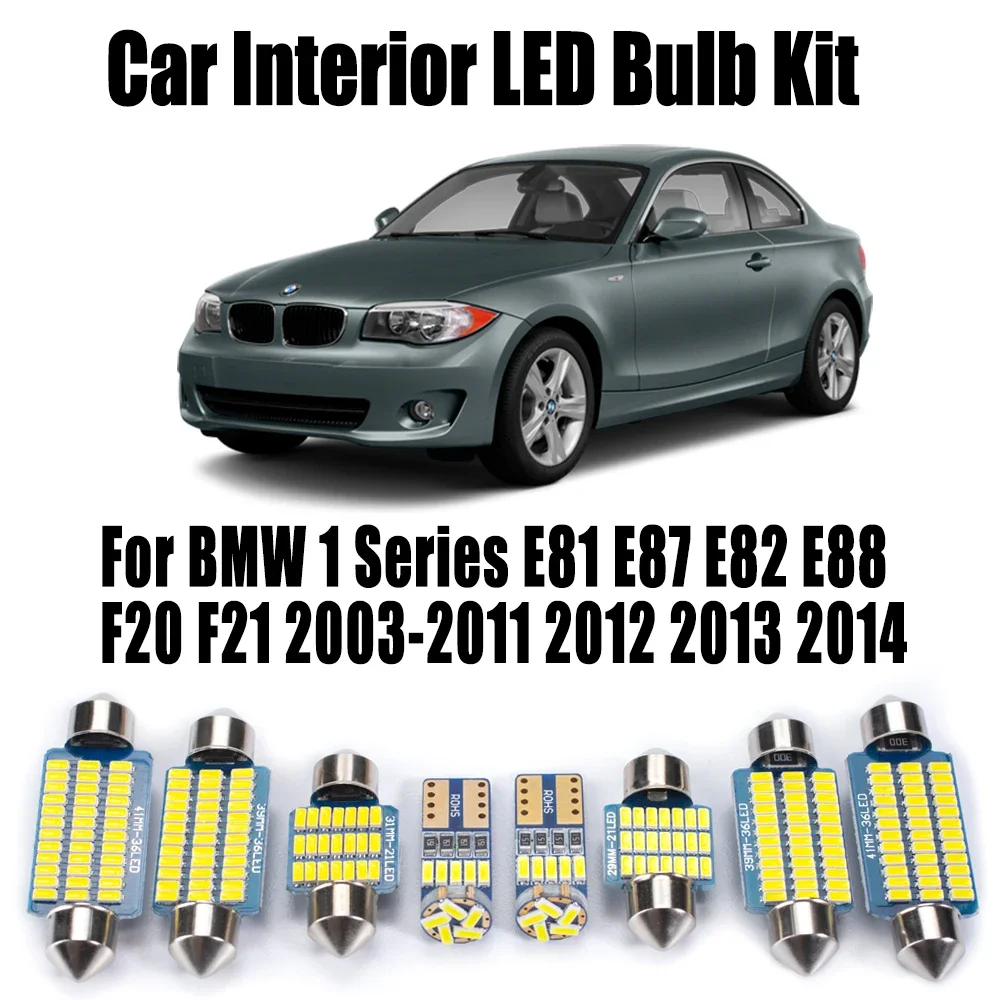 

Canbus Interior Map Dome Trunk Reading Light LED Bulbs Kit For BMW 1 Series E81 E87 E82 E88 F20 F21 2003-2014 Car Accessories