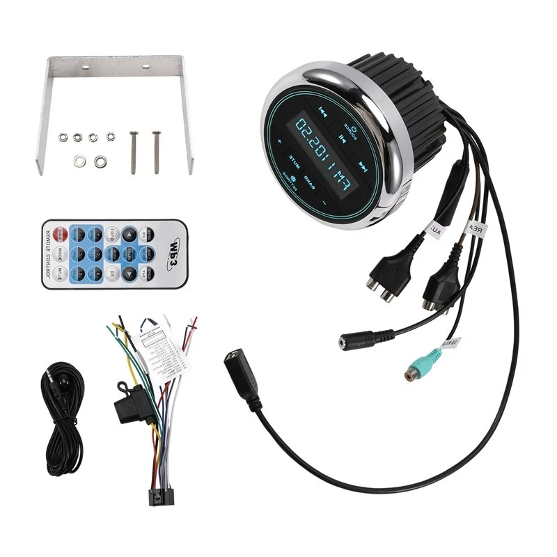【Price Drop !!】-For Yacht Motorcycles ATV UTV SUV RV Camp Compatible Marine Stereo Boat Radio MP3 Player Bluetooth FM AM