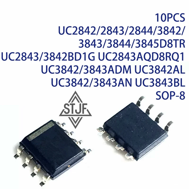 10PC UC2842/2843/2844/3842/3843/3844/3845D8TR UC2843/3842BD1G UC2843AQD8RQ1 UC3842/3843ADM UC3842AL UC3842/3843AN UC3843BL SOP-8