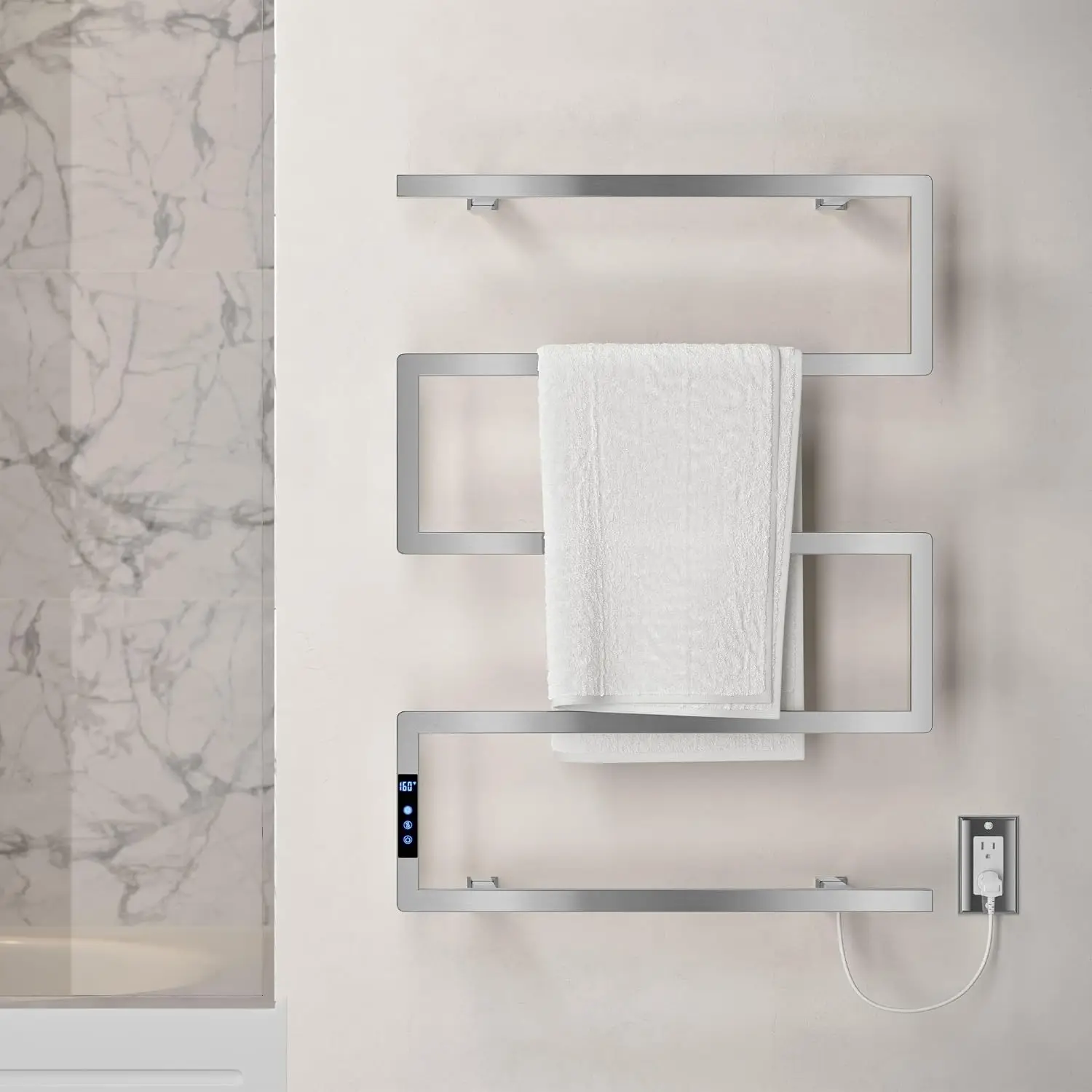 Swiss Madison Voltaire 5-Bar Electric Towel Warmer Heated Towel Racks for Bathroom in Chrome