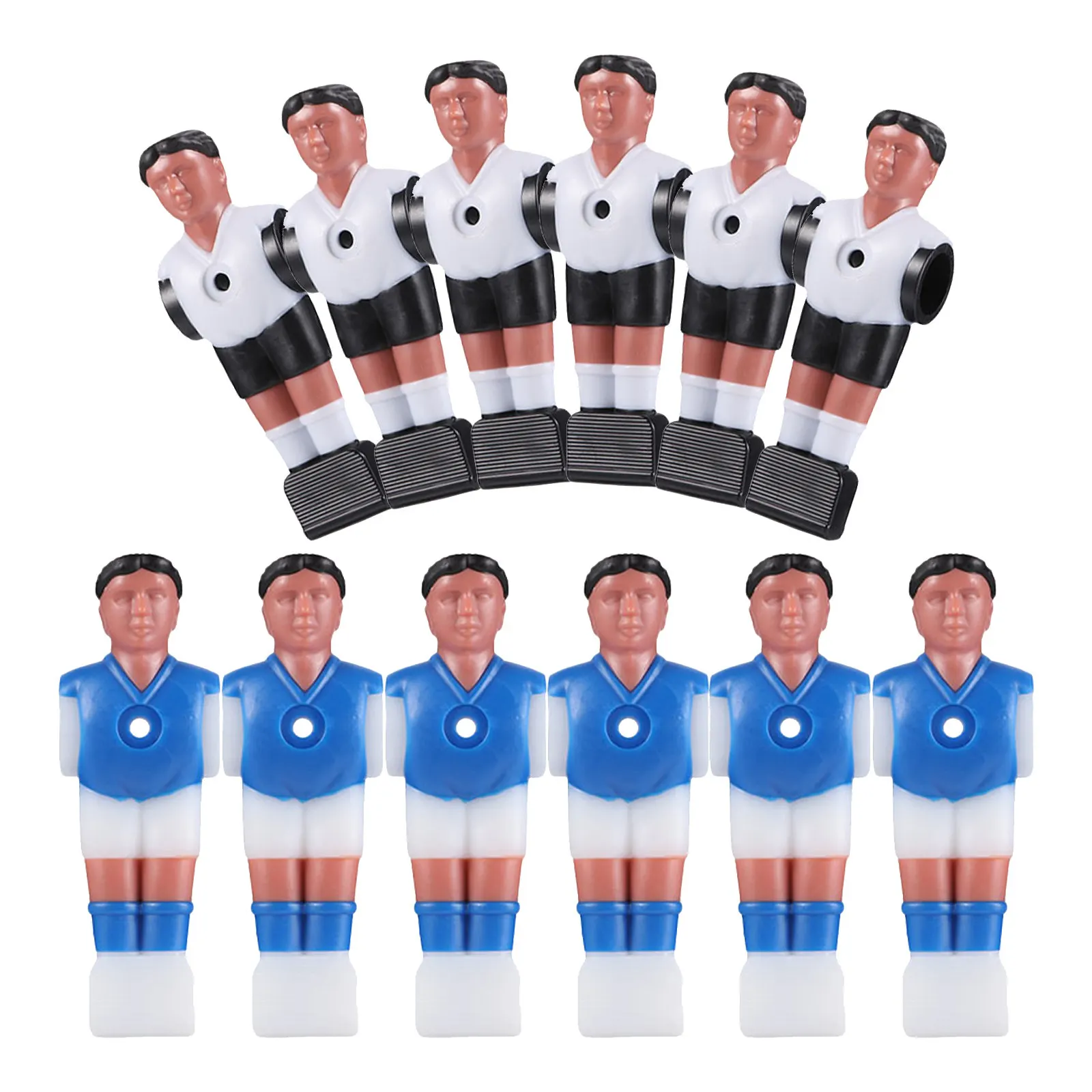 

12Pcs Foosball Table Football Athletes Wear Resistant ABS Replacement Parts Color Soccer Player Accessories