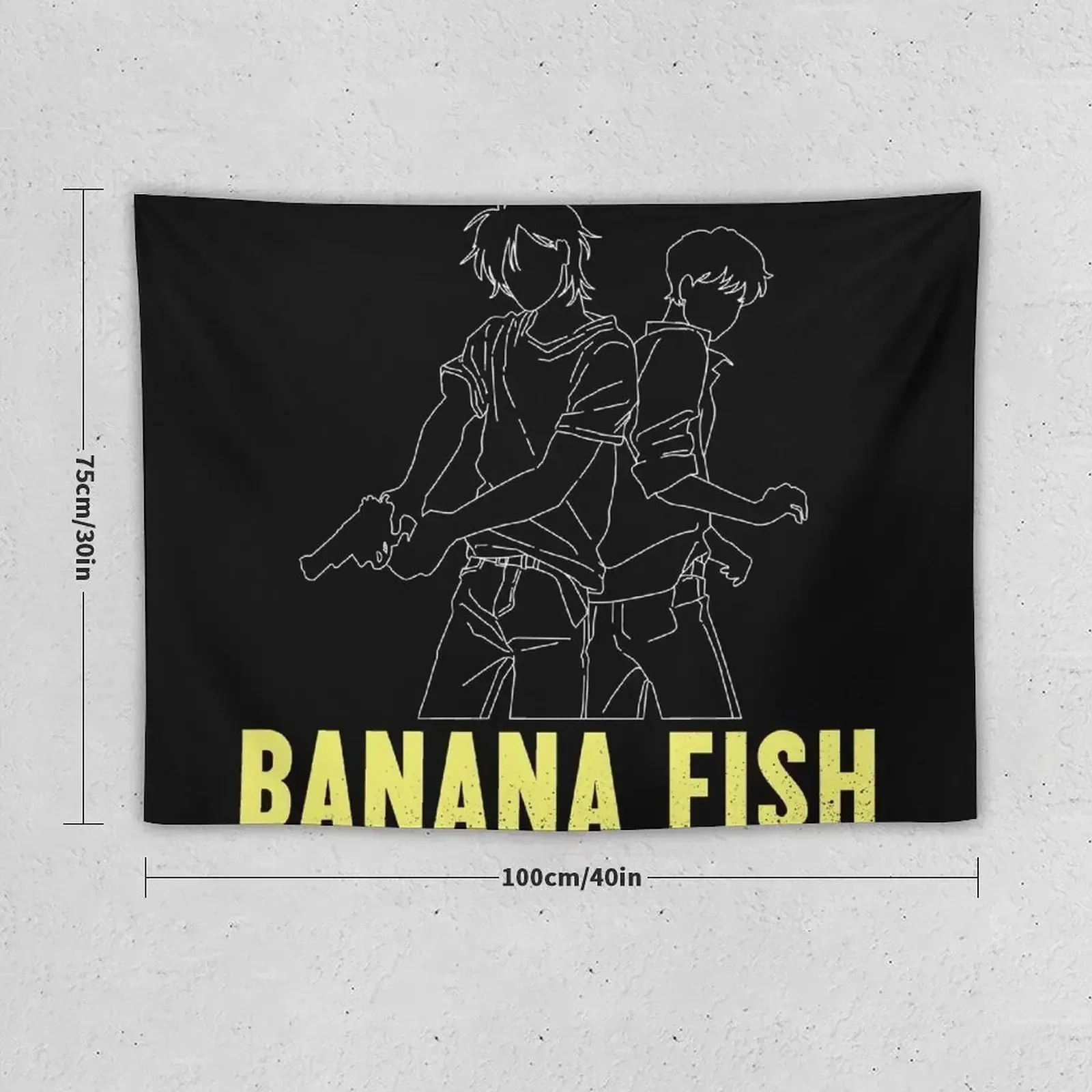 Banana Fish - Ash & Eiji Silhouette Tapestry Bedroom Decoration Mushroom Nordic Home Decor Decorative Paintings Tapestry